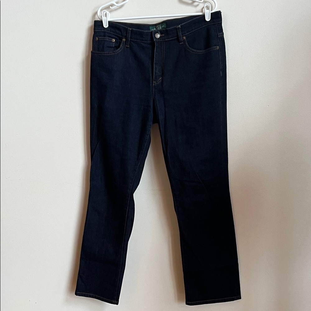 Ralph Lauren Women's dark blue denim Straight Leg Jeans